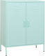 Metallisches Büroaufbewahrungsschubladenschrank Mint Grün 80x35x101,5cm