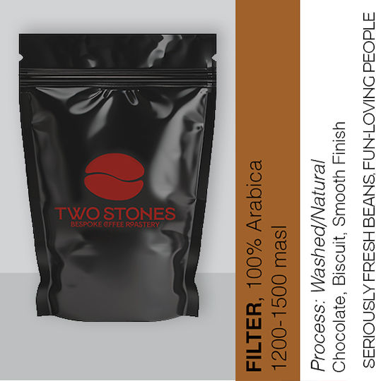 TwoStones Coffee Roasters Филтърно Кафе Арабика Лешници Смляно 1kg