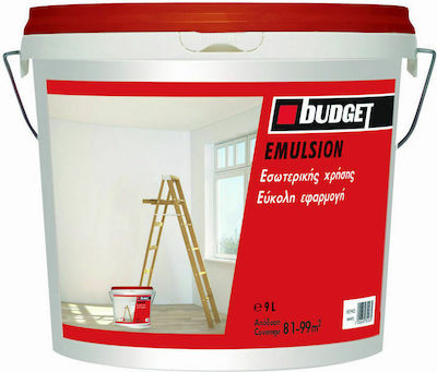 Budget Emulsion Plastic Paint for Interior Use White 9lt