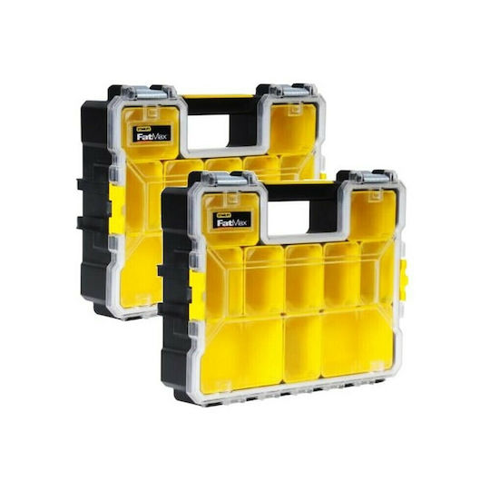 Stanley Fatmax Organizatoare pentru Compartimentul de Unelte 10 Locuri cu Cutii Detașabile Galbene 44.6x35.7x11.6cm. 2buc