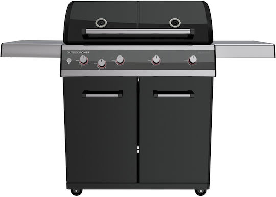 Outdoorchef Dualchef 425 G BZ Ψησταριά Υγραερίου με 4 Εστίες 16kW και Πλαϊνό Μάτι 3.5kW