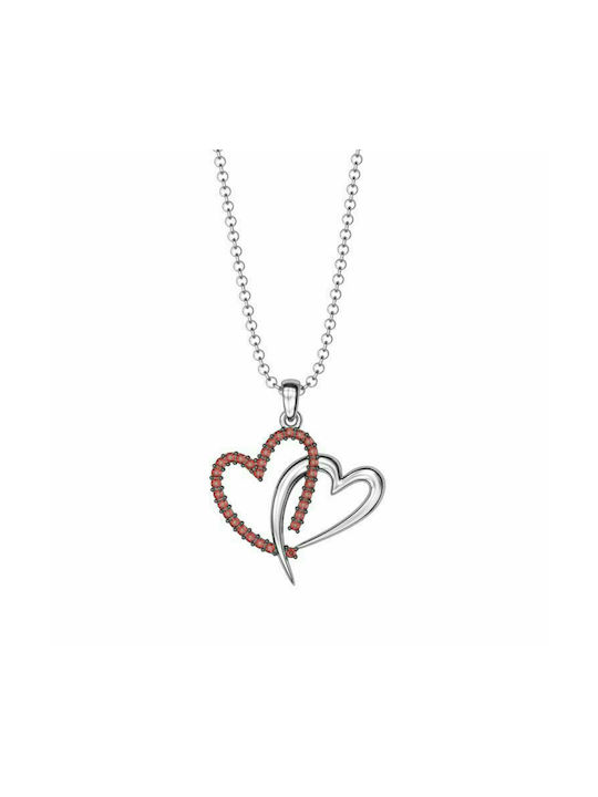 Amor Amor Necklace with design Heart from Silver