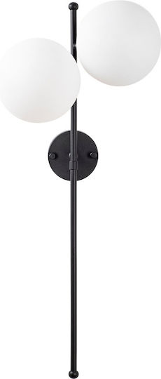 Opviq Modern Leuchte Wand mit Fassung E14 Schwarz 32x32x27cm