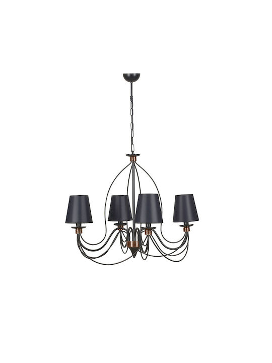 Opviq Berfin Chandelier Lampshade 4xE14 Black 55cm