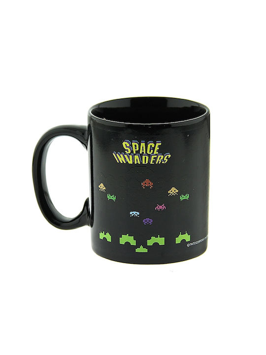 Space Invaders Ceramic Cup Black