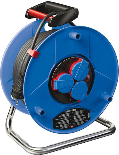 Cablu de prelungire 3 locuri cu cablu de 25m Diametru 3 x 1.5mm² Albastru