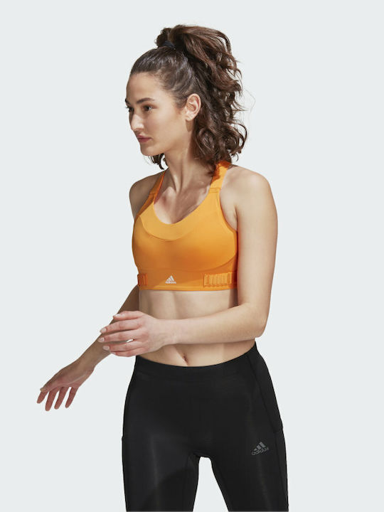 Luxe Run Γυναικείο Αθλητικό Μπουστάκι Πορτοκαλί με Επένδυση & Αφαιρούμενη Ενίσχυση