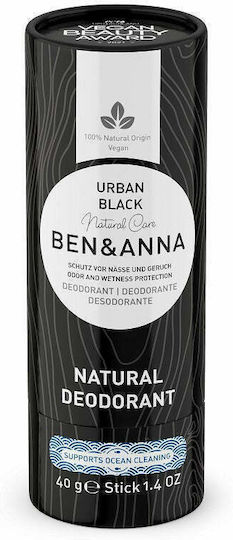 Ben & Anna Urban Black Natural Deodorant Φυσικό Αποσμητικό σε Stick Χωρίς Αλουμίνιο 40gr
