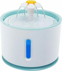 Pet Interest Round Water Fountain Αυτόματη Ποτίστρα/Συντριβάνι Γάτας Μπλε με Led Φως 2.4lt
