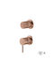 La Torre Elle Built-In Mixer for Shower with 2 Exits Inox Rose Gold Brushed