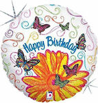 Balloon Foil Jumbo Birthday-Celebration Round Multicolour 90cm