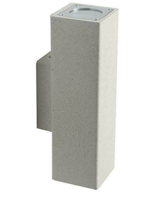 Fan Europe Oaklandap2 Bco Wandmontierte Außenbeleuchtung Punkt GU10 IP65 Doppelstrahl 25.4x10.3x7.5cm