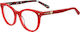 Moschino Plastic Eyeglass Frame Red MOL592 C9A