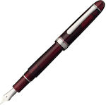 Platinum 3776 Century Rhodium Burgundy Fountain Pen M Medium