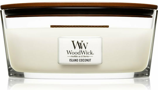 WoodWick Aromatisch Insel Kokosnuss in Gefäß Weiß WoodWick Aromatisch Insel Kokosnuss in Gefäß Weiß