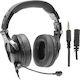 Plugger DJH40M Надушници Мултимедийни слушалки с микрофон и връзка 3,5 мм жак в Черен цвят