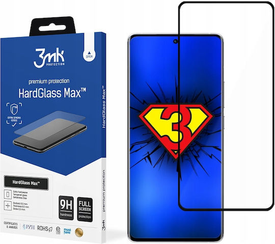 3MK Premium HardGlass Max 0.3mm Full Face Tempered Glass Μαύρο (Xiaomi 11T / 11T Pro)