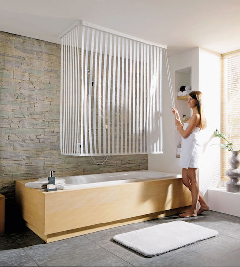 Kleine Wolke Stripes Shower Roller Curtain 138x240cm Transparent 3319100745