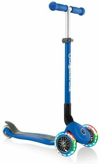 Globber Kids Scooter Foldable Primo Foldable Lights 3-Wheel for 3+ Years Blue