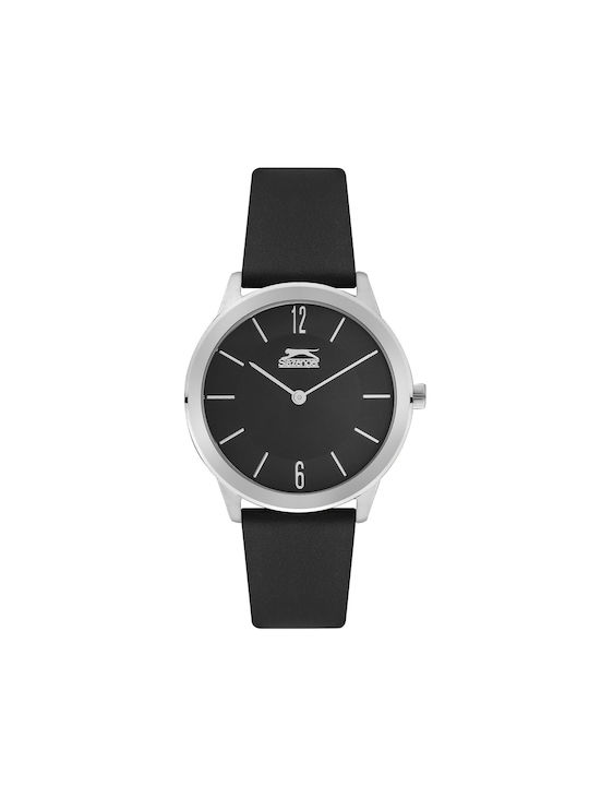 Slazenger Watch with Black Leather Strap