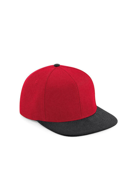 Beechfield Snapback Cap Classic Red/Black