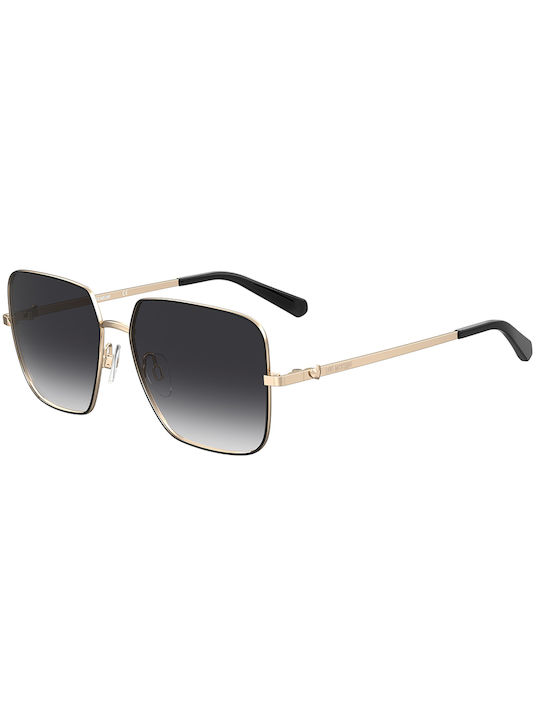 Moschino Women's Sunglasses with Gold Metal Frame and Black Lens MOL048/S 2M2/9O