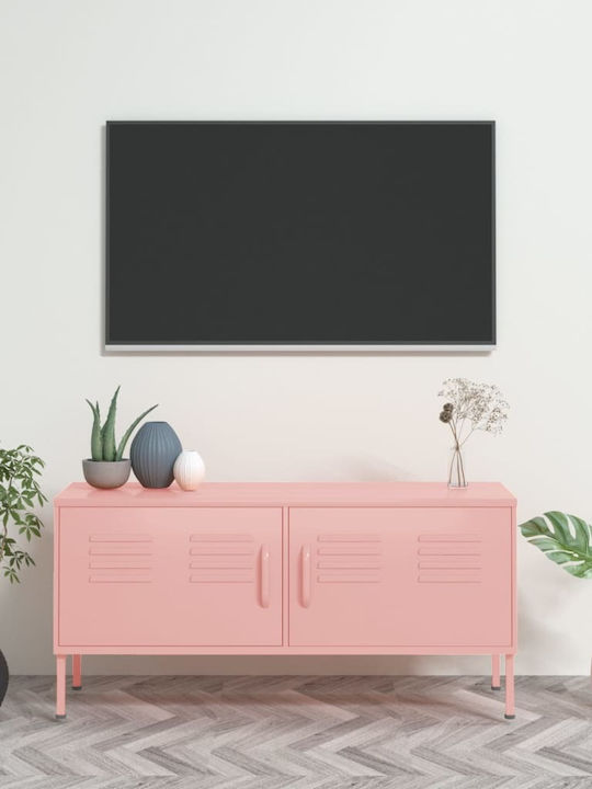 TV Stand Metal Pink L105xW35xH50cm