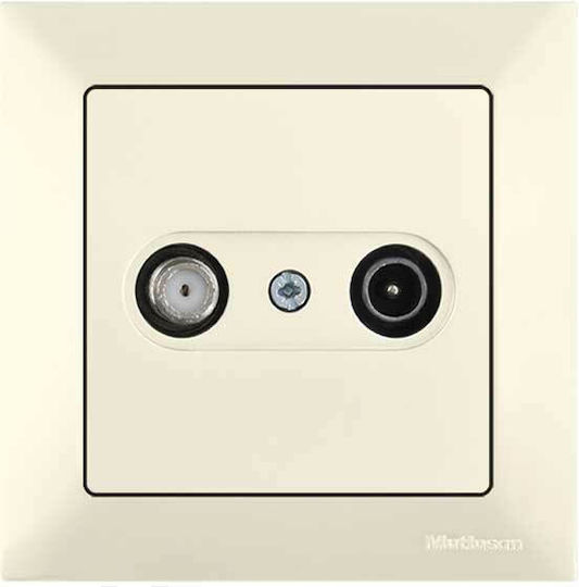 Mutlusan Candela TV- und Radiobuchse Terminal in Beige Farbe 12275