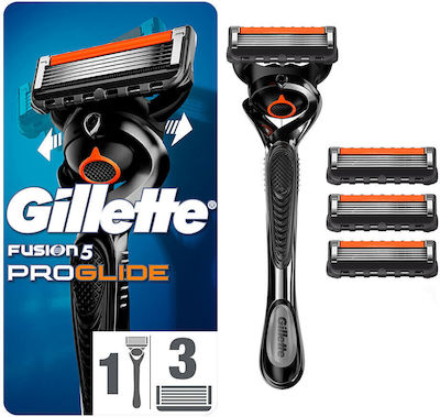 Gillette Fusion5 Proglide Razor cu Capete de schimb 5 lame & Bandă lubrifiantă 4buc