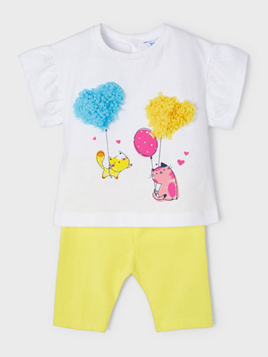 Mayoral Kids' Set with Leggings Summer 2pcs Yellow