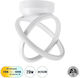 GloboStar Amelia Ceiling Mount Light 16cm White with Integrated LED and Remote Control