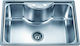 Inter Ceramic Ένθετος Νεροχύτης Inox Σατινέ Μ65xΠ45cm Ασημί