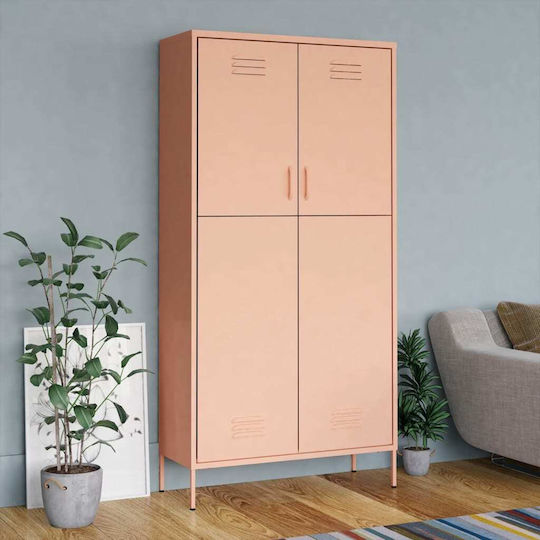 Dulap De Birou Metalic Roz 90x50x180cm
