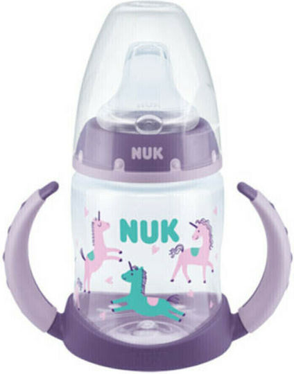 Nuk Εκπαιδευτικό Μπιμπερό με Λαβές First Choice 6m+ Μωβ 150ml