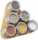 Relaxdays Inox Tabletop Spice Rack with Stand Brown 6pcs