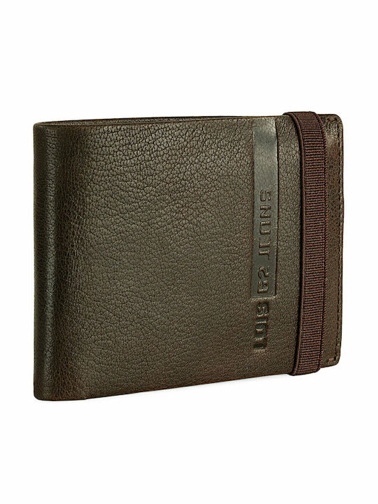 Leather Men's Wallet Classic with RFID Brown