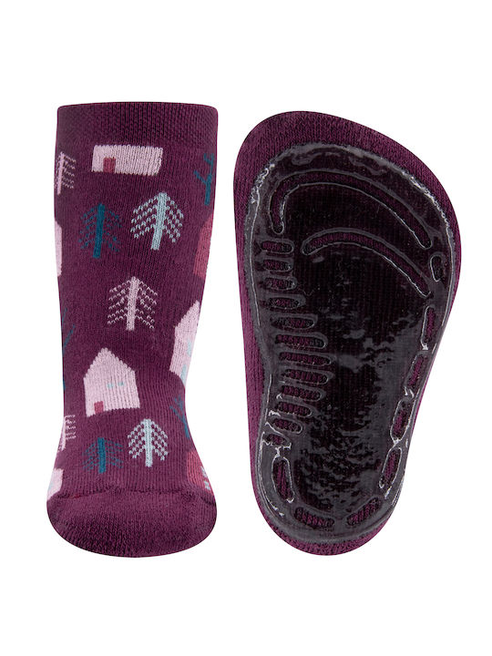 Ewers Girls Knee-High Non-Slip Socks Purple