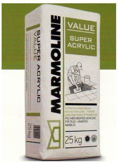 Marmoline Value Super Acrylic Клей Плочки Бял 25кг