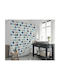 Max Home Dot Point 5706 Duschvorhang Stoff 180x200cm Blau BTLJK005706