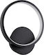 GloboStar Ted Modern Lamp Wall with Integrated LED and Adjustable White Light Black 20x23cm