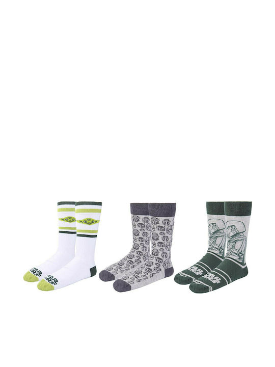 Cerda Mandalorian Set 3 Multicolor Γυναικείες Κάλτσες με Σχέδια Πολύχρωμες 3Pack