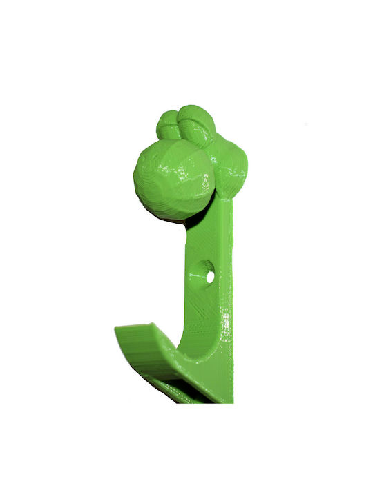 3D Wall hanger made of bioengineered material (PLA) - "YOSHI" diameters:(8.5x2.5x9cm) WEP 646A (green)