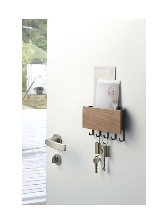 Yamazaki Wall Key Holder Metallic 5 positions 18x3x9.5cm