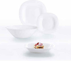 Luminarc Carine Porcelain Dinnerware Set White 19pcs
