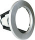 Elvhx Rund Metallisch Einbau Spot mit Fassung E27 Silber 1Stück