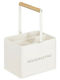 Navaris Cleaning Caddy Metallic Storage Box Cream 27.7x23x21cm
