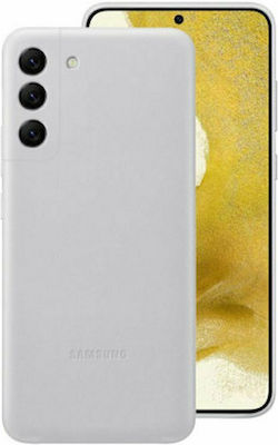 Samsung Leather Cover Umschlag Rückseite Leder Light Grey (Galaxy S22+ 5G) EF-VS906LJEGWW