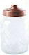 Atmosphera General Use Jar with Lid Glass Transparent 10x10x18cm