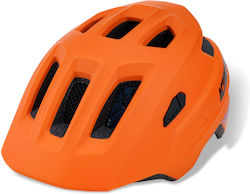 Cube Linok II X Actionteam Kinderfahrrad- / Rollerhelme Fahrrad Berg Orange mit MIPS-Schutz und integrierter LED-Lampe