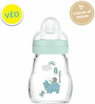 Mam Glass Bottle Feel Good Forest with Silicone Nipple for 0+, 0+ m, months Green Bear 170ml 1pcs